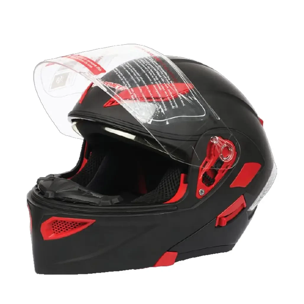 Safemet Full Face Helmet (M) - Matt Black & Red