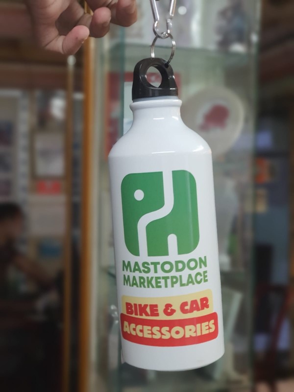 Water bottle with coated paint | White